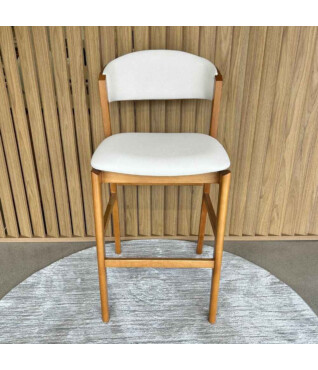 Banqueta Pérola Linho Off White PRONTA ENTREGA frente