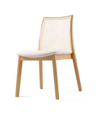 Cadeira Amelia 107 Com Encosto em Ratan Para Sala de Jantar frente