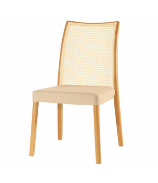 Cadeira Dália 107 Com Encosto em Palhinha de Rattan Natural