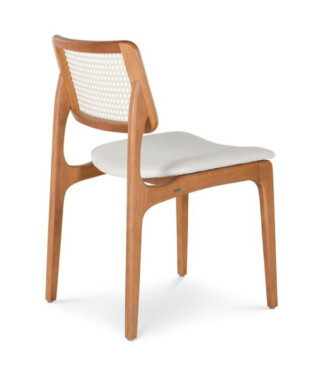 Cadeira Dubai com Encosto em Ratan Para Mesa de Jantar