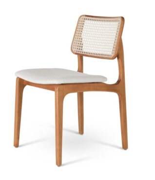 Cadeira Dubai com Encosto em Ratan Para Mesa de Jantar