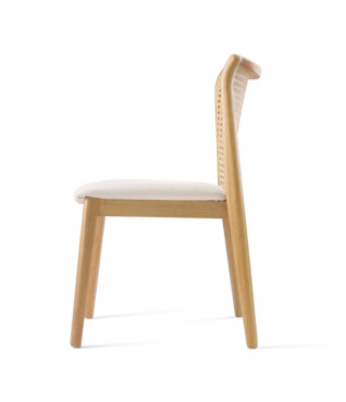 Cadeira Marrocos 102 Com Ratan no Encosto Para Sala de Jantar 