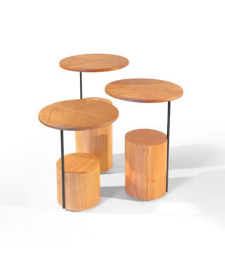 mesa lateral em madeira maciça