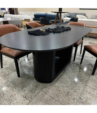 Mesa de jantar oval  londres 2,00m  x 1,00m