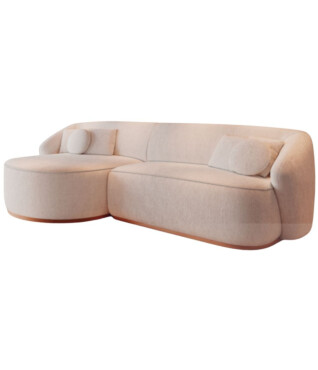 Sofá Blend Fixo com Chaise  2,50m - Bianchi Móveis