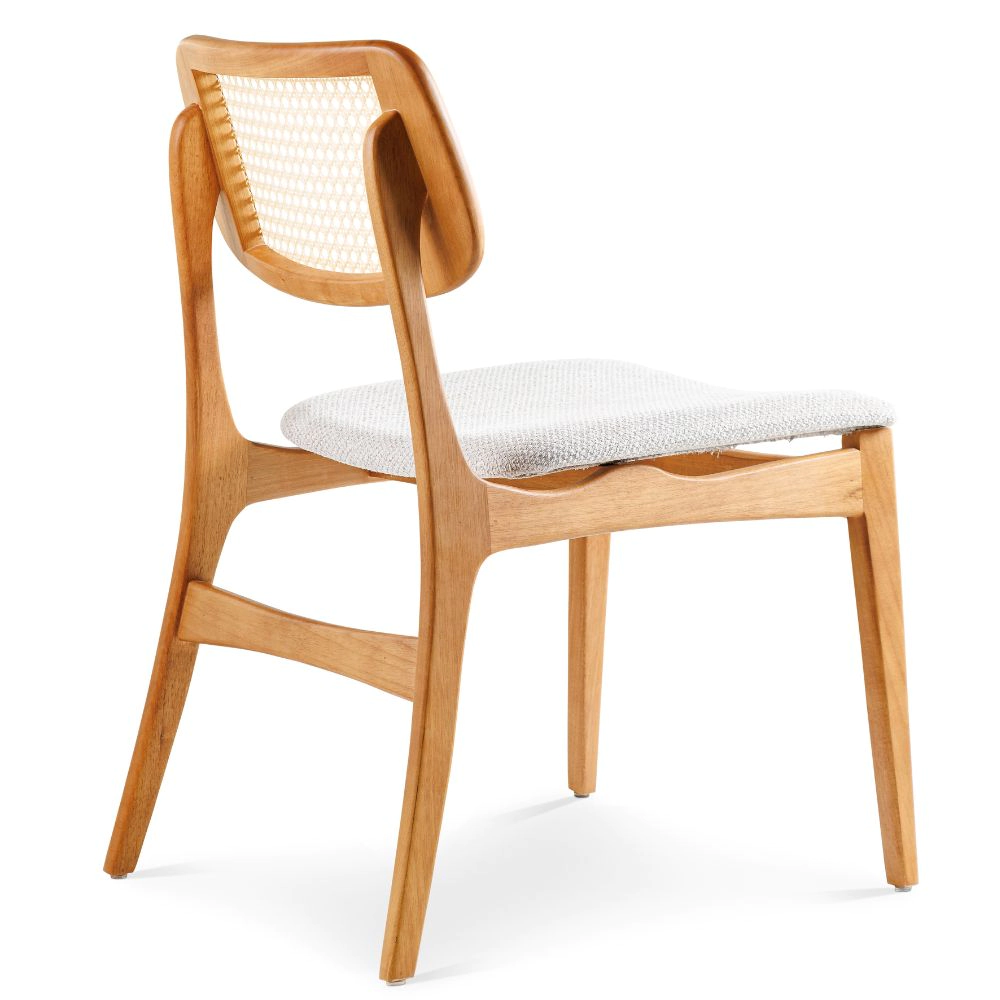 Cadeira Asteca com Encosto em Ratan Para Mesa de Jantar