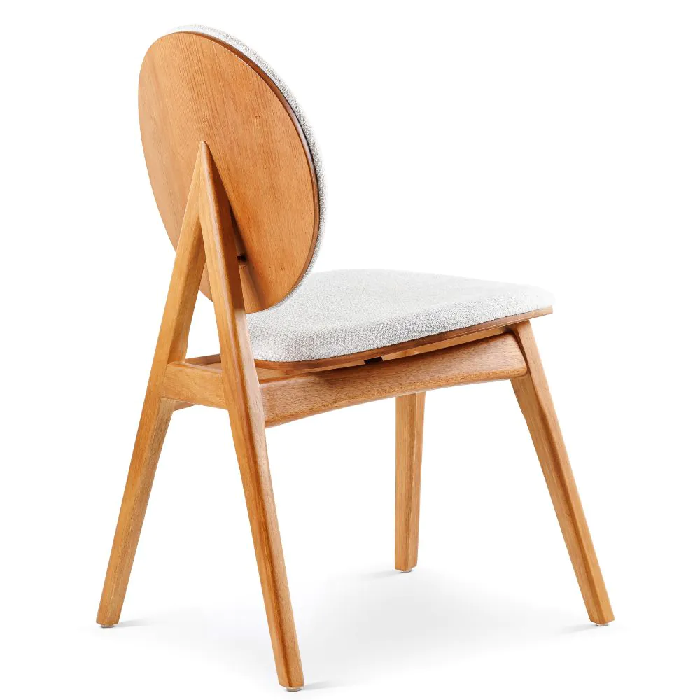 Cadeira Zar com Encosto Estofado Para Mesa de Jantar