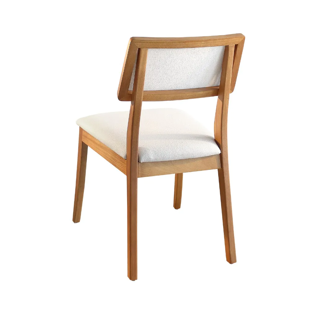 Cadeira Firenze Kit com 2 unidades com Encosto Estofado Para Sala de Jantar