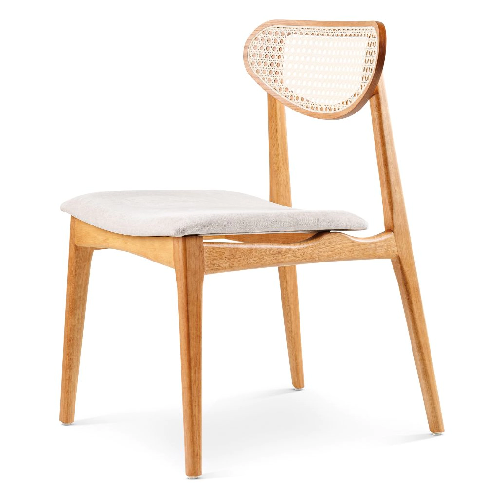 Cadeira Lírio com Encosto em Ratan Para Mesa de Jantar