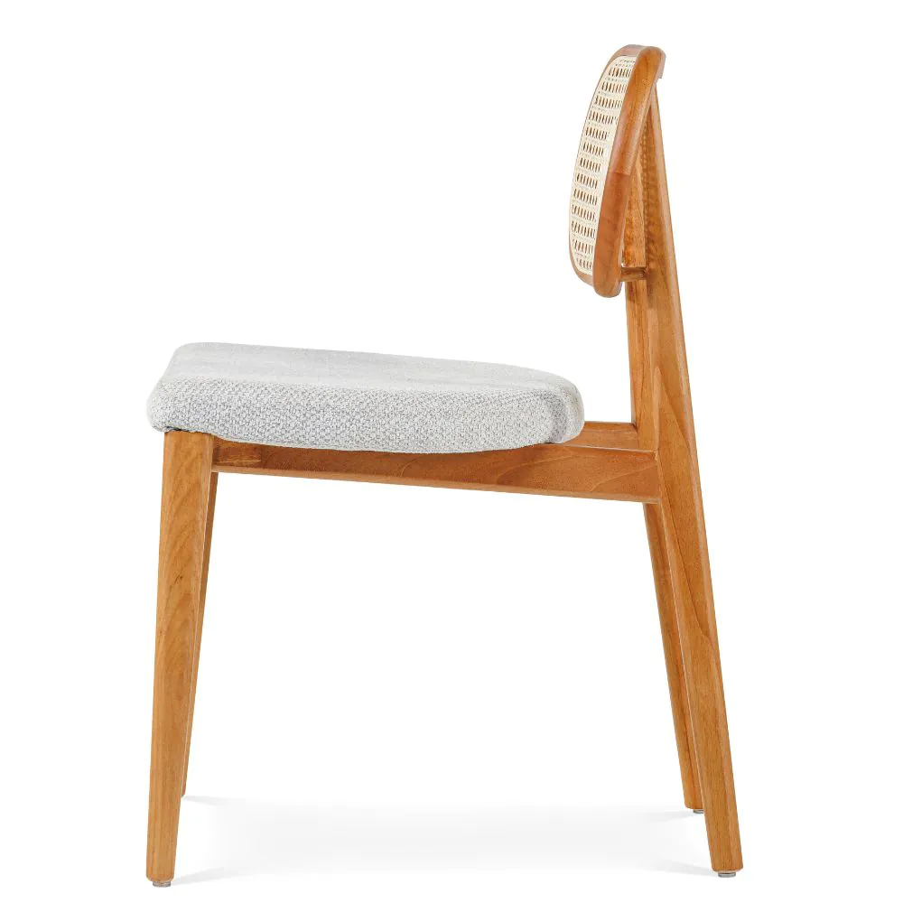 Cadeira Melissa com Encosto em Ratan Para Mesa de Jantar