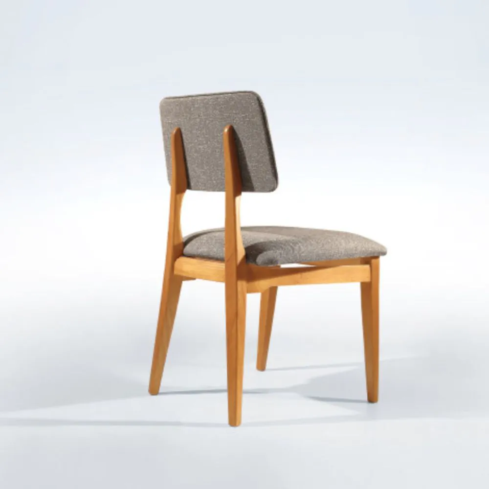 Cadeira Mila com Encosto Estofado Para Mesa de Jantar