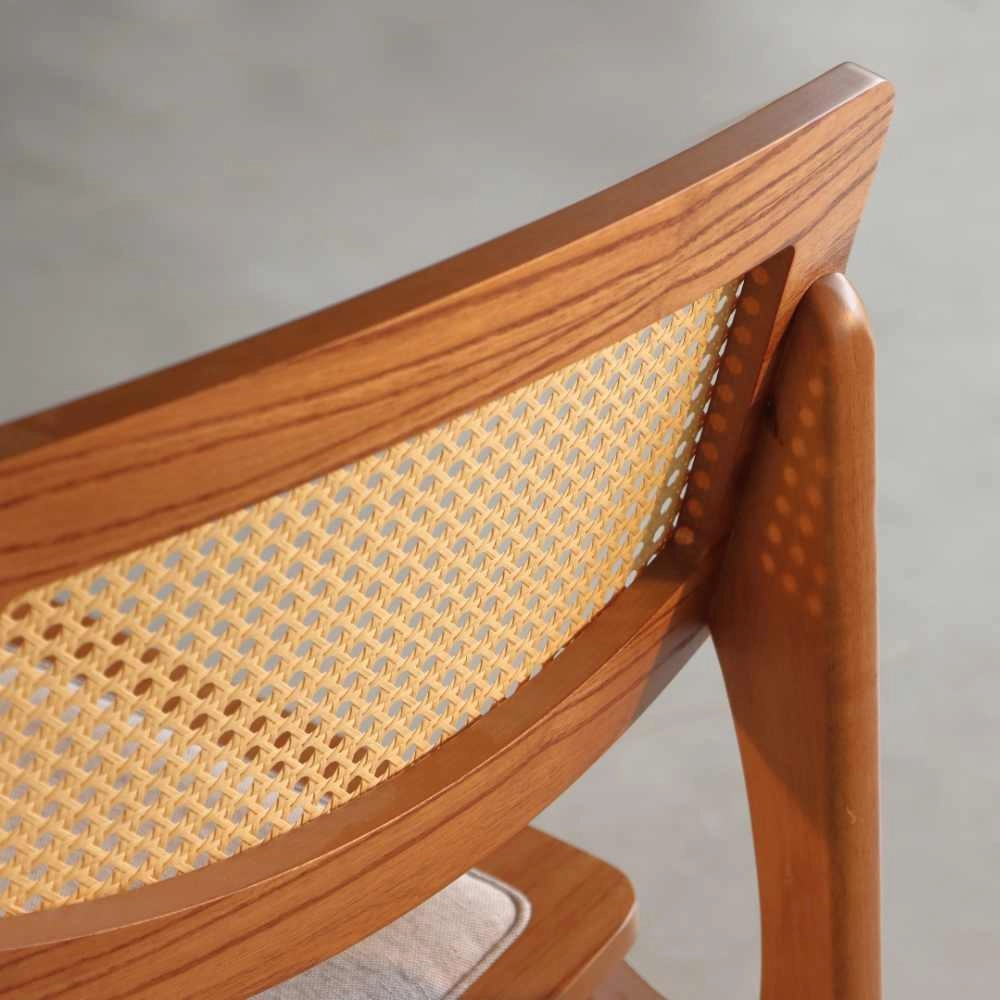 Cadeira Pergola com Ratan Sextavado Para Sala de Jantar
