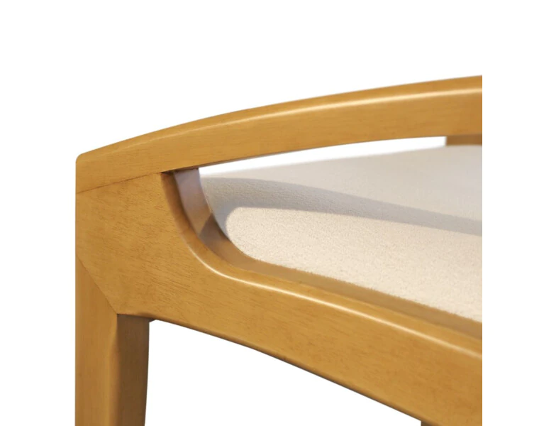 ★ELIZA CHAIR2脚エリザbyPAGED MEBLEfromACTUS Cadeira Eliza de Madeira Maciça Estofada com Braços - Cappuccino