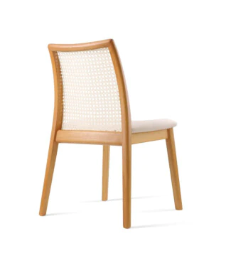 Cadeira Amelia 107 Com Encosto em Ratan Para Sala de Jantar frente