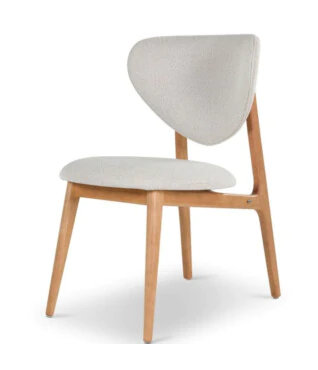 Cadeira Ariel com Encosto em Tecido Para Mesa de Jantar