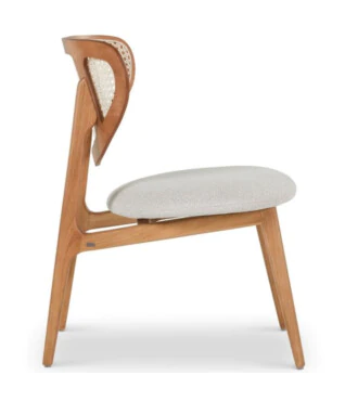 Cadeira Ariel com Encosto em Ratan Para Mesa de Jantar