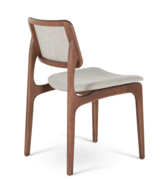 Cadeira Dubai com Encosto em Tecido Para Mesa de Jantar