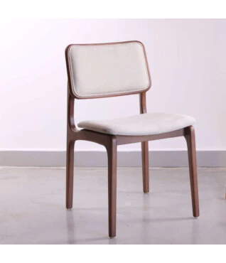 Cadeira Dubai com Encosto em Tecido Para Mesa de Jantar