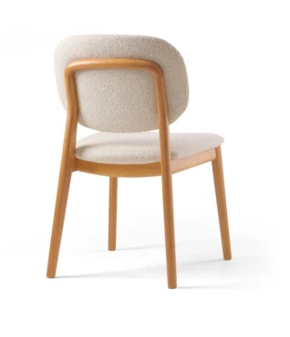 Cadeira Iris 01 Com Encosto Estofado Para Sala de Jantar