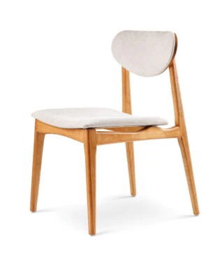 Cadeira Lírio com Encosto Estofado Para Mesa de Jantar