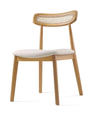 Conjunto com 8 Cadeiras Lysa 102 2,20m x 1,10m Com Vidro Off White