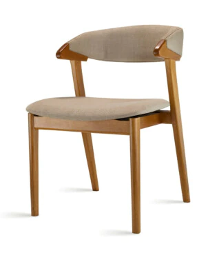 Cadeira Mila com Encosto Estofado Para Sala de Jantar