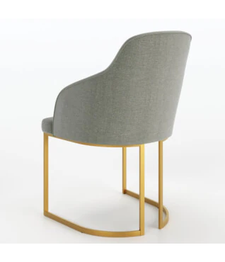 cadeira com pes dourado