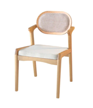 Cadeira Mona Com Braço Para Sala de Jantar