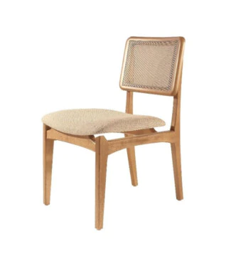 Cadeira Noemi com Ratan Para Mesa de Jantar