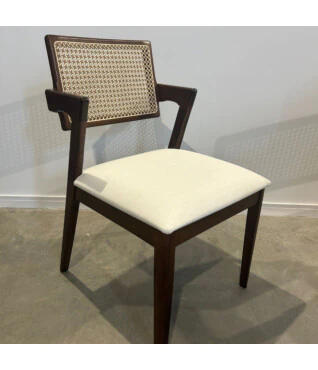 Conjunto Mesa Redonda Servia 1,20m com 4 Cadeiras Liz Encosto Ratan PRONTA ENTREGA