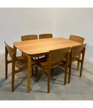 Conjunto com 6 Cadeiras Valentina 1,60m x 0,90m