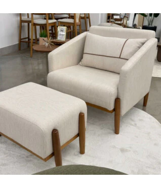 Poltrona com Puff - Decorare Móveis