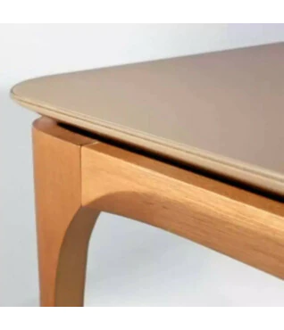 Mesa de Jantar Celenita com Vidro Off White Para Sala de Jantar