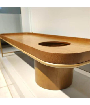 mesa de centro com cachepo