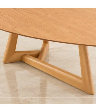 Mesa de jantar orgânica de madeira para 6 a 10 lugares