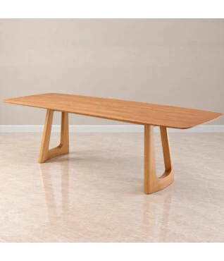 Mesa de jantar retangular de madeira para 6 a 10 lugares