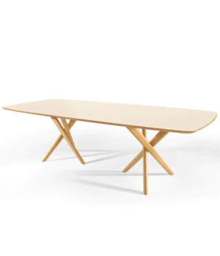 Mesa de Jantar Lisboa 2,70m x 1,10m Com Vidro Off White