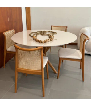 mesa redonda para sala de janar