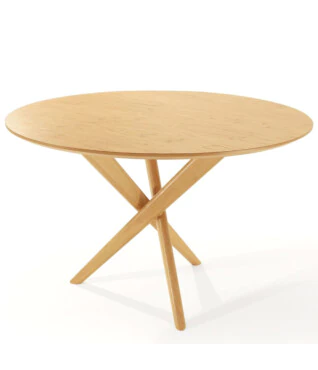 Mesa de Jantar Lisboa 1,35m de Diâmetro Tampo Laminado Cinamomo