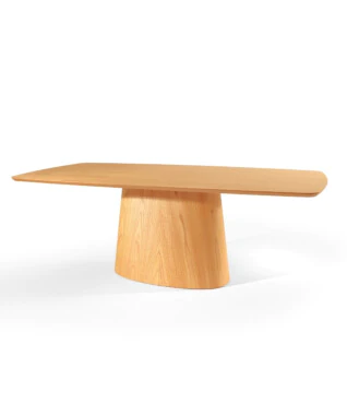 Mesa de Jantar Lysa 2,20m x 1,10m Tampo Lâmina de Madeira PRONTA ENTREGA