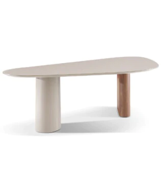 Mesa de Jantar Maísa Orgânica Capuccino e Nogueira