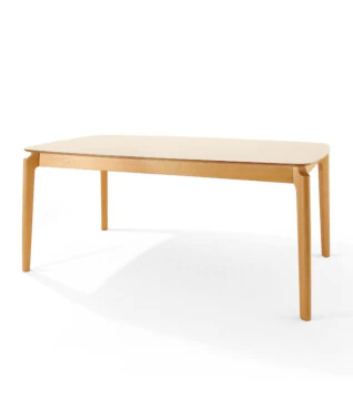 Mesa de Jantar Iris 1,80m x 1,00m Com Vidro Off White
