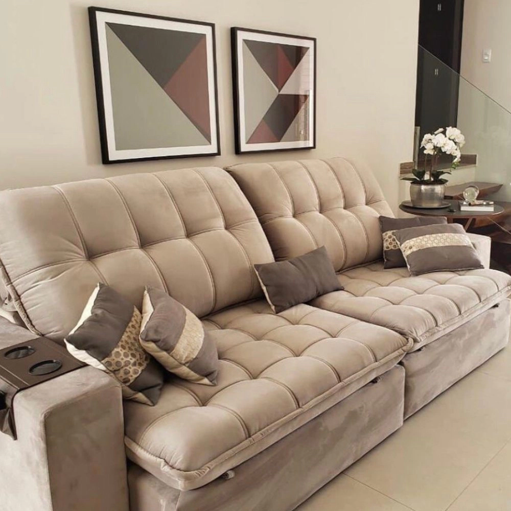 Sofá Retrátil e Reclinável 1,90m Victory - Bianchi Móveis