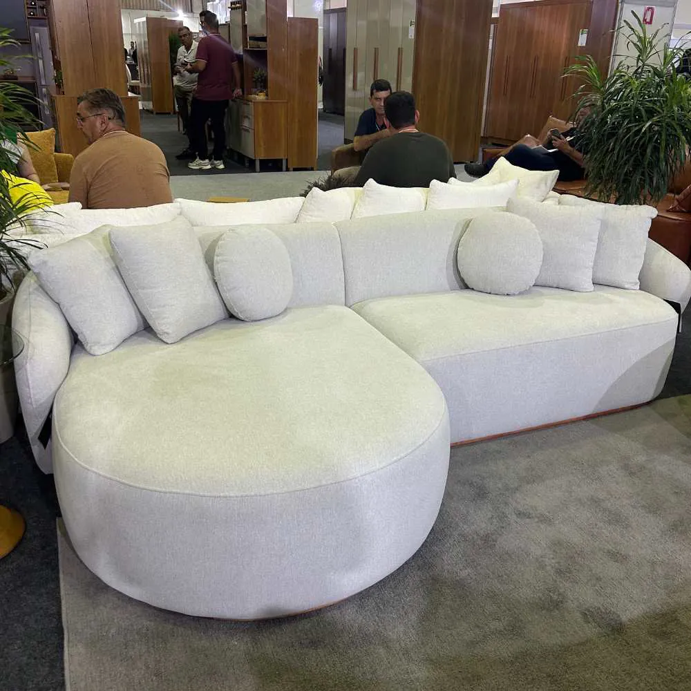 Sofá Blend Fixo com Chaise  2,50m - Bianchi Móveis