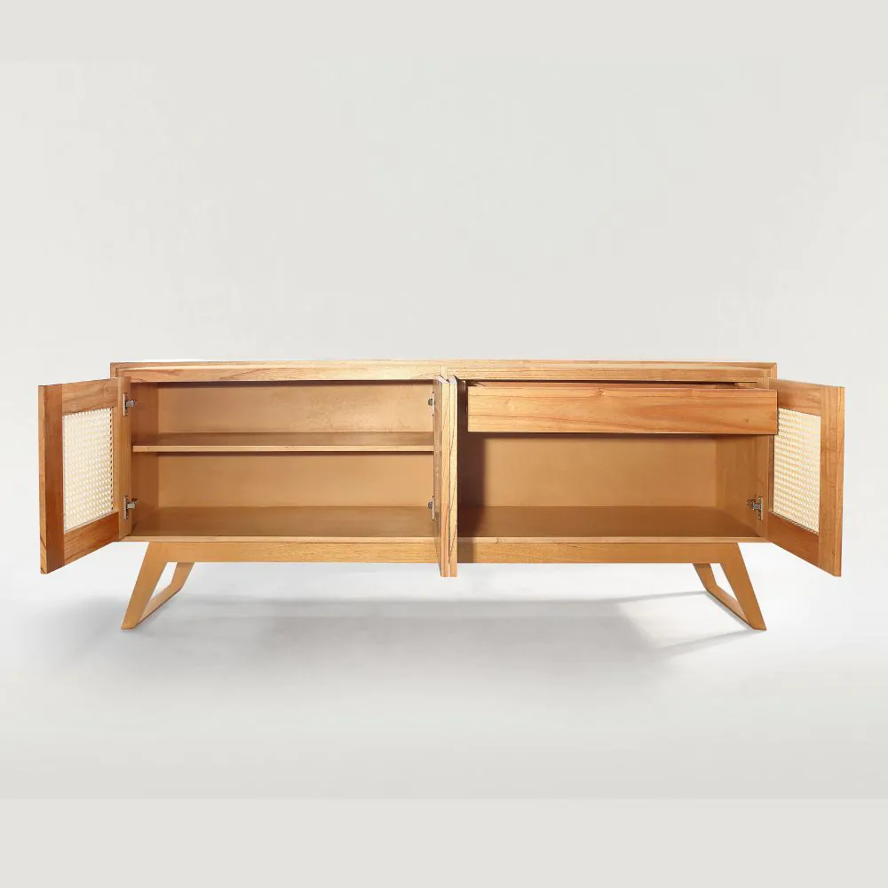 Buffet Firenze 4 Portas Pés em Madeira 1,80m