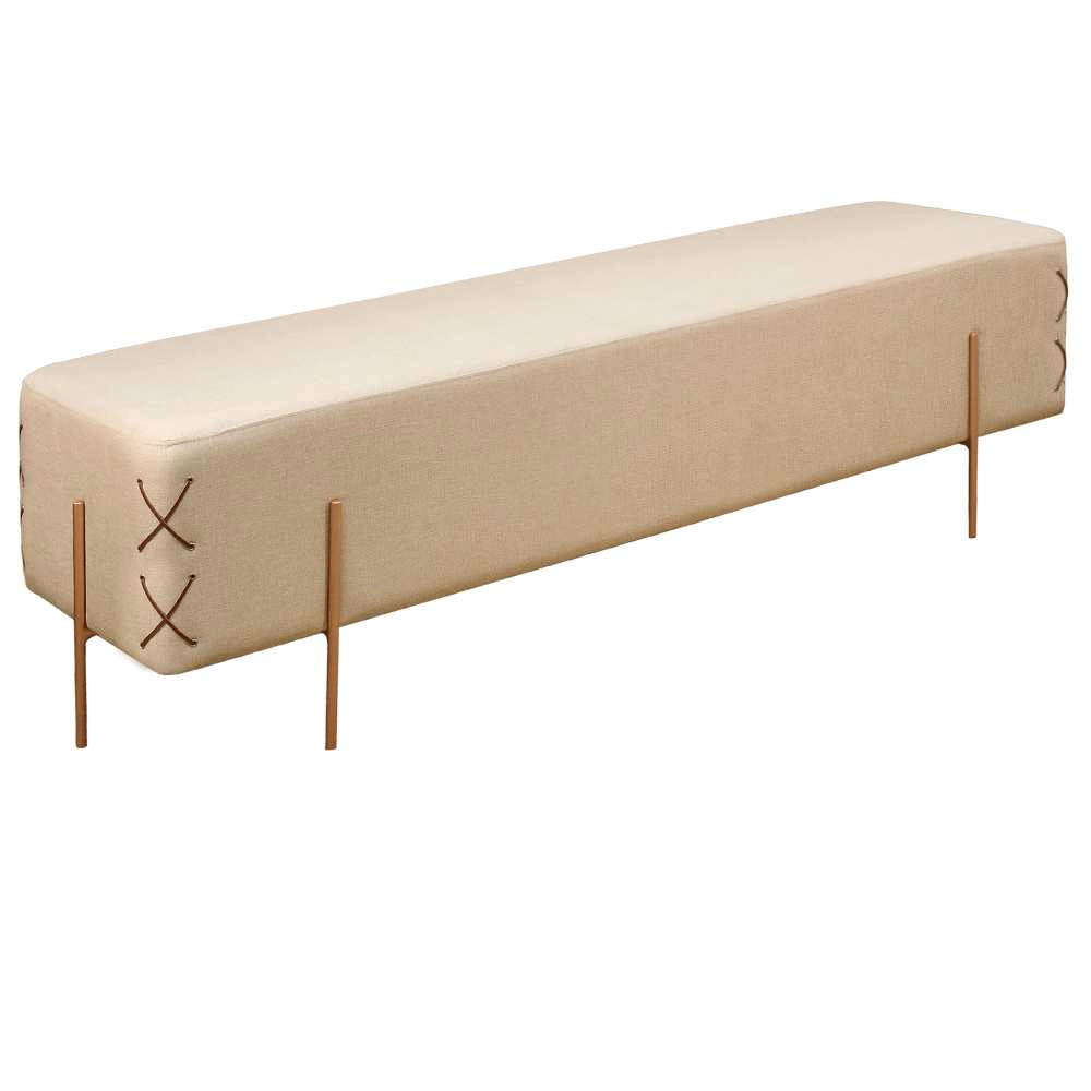Recamier Jasper 1,45m Pés em Aço Carbono