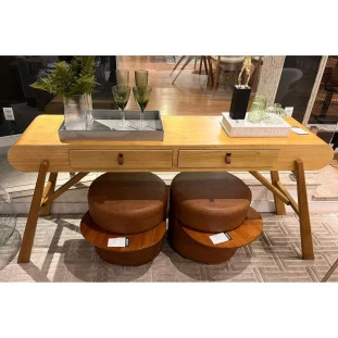 Aparador Hamana 1,60m com 2 Gavetas e Detalhe com Puxador