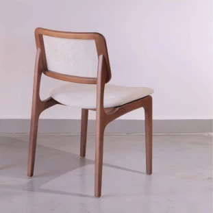 Cadeira Dubai com Encosto em Tecido Para Mesa de Jantar