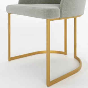 cadeira com pes dourado