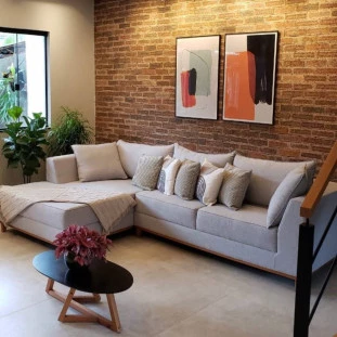 sofa com chaise Turin 2,60m
